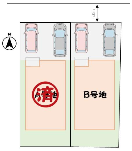 LAVIE土居田　2502Bの区画図