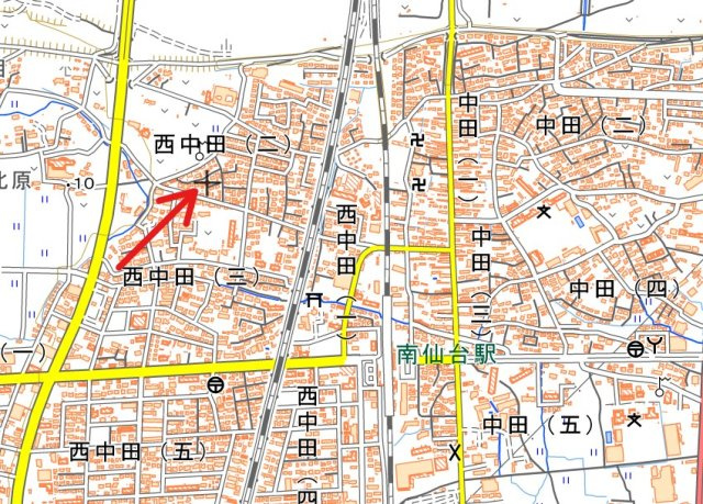 仙台市太白区　一棟の地図