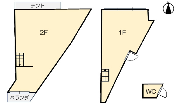 京都市南区西九条池ノ内町　店舗戸建ての間取り