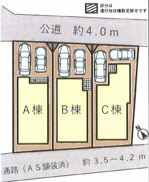 綾瀬市深谷上5丁目　新築戸建全3棟　B棟の区画図