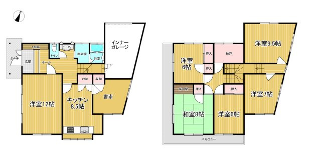 中古戸建　長野市伊勢宮一丁目の間取り