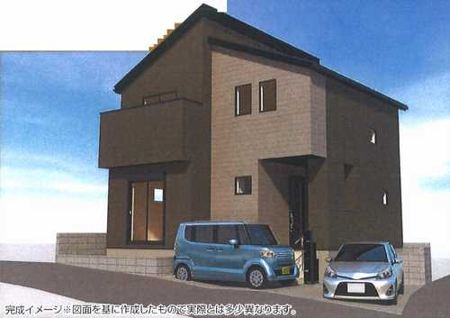 綾瀬市深谷上5丁目　新築戸建全1棟の外観パース