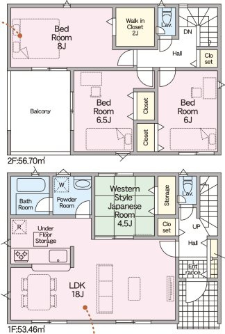 【間取り】 | 平川小学校に通える新築戸建　山口市平井　第７－１号棟　クレイドルガーデン　アーネストワン