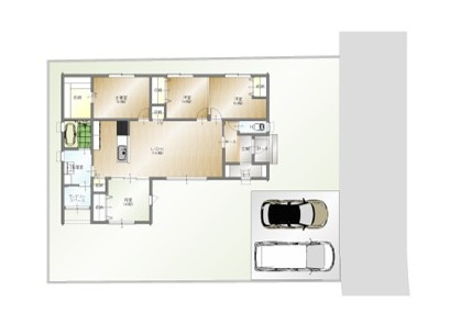 宮崎市吉村町3(1号棟)の区画図|配置図（1号棟）