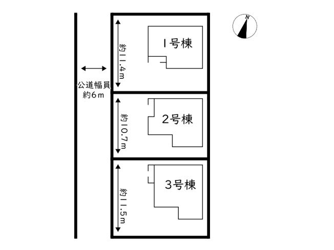【区画図】 | 姫路市勝原区山戸3期／全3棟