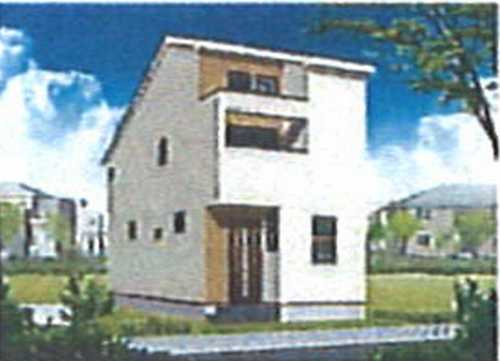 茅ヶ崎市緑が浜　新築戸建全2棟　1号棟の外観パース