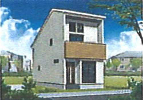 茅ヶ崎市緑が浜　新築戸建全2棟　2号棟の外観パース