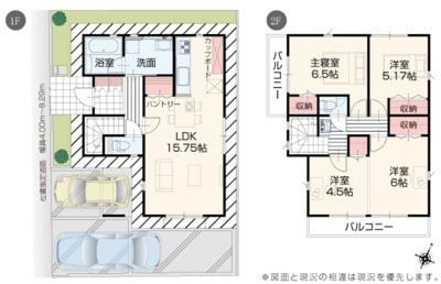 【参考プラン】 | 那覇市仲井真（全8棟）1・2・3号地 | 2号棟売地　2590万円（参考プラン間取図）
