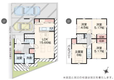 【参考プラン】 | 那覇市仲井真（全8棟）1・2・3号地 | 3号棟売地　2590万円（参考プラン間取図）