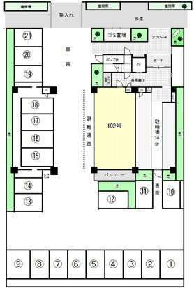 コンフォータブルの区画図