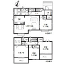 蓮田椿山第1期　全1棟の間取り|4LDK×敷地60坪。全居室収納＋SICでベビーカーもゴルフバッグも定位置へ。水回り集中で家事が短く、帰宅後の片付けがラク。将来の荷物増も受け止めます。家計管理もしやすい。収納力が効いてきます。