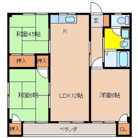 【間取り】 | 第3コーポ川越