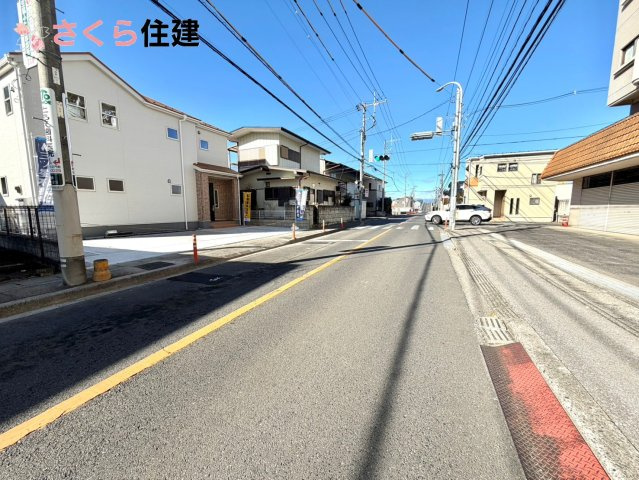 リーブルガーデン　宇都宮緑第９　１号棟の前面道路含む現地写真|前面道路北側９ｍ公道