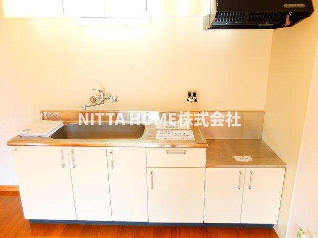 丹波篠山市東吹の賃貸マンションのキッチン|ガスコンロ設置可能です♪