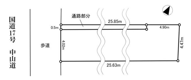 【区画図】 | 板橋区東坂下２丁目　売地 | 蓮根駅徒歩11分、大通り目の前の立地！