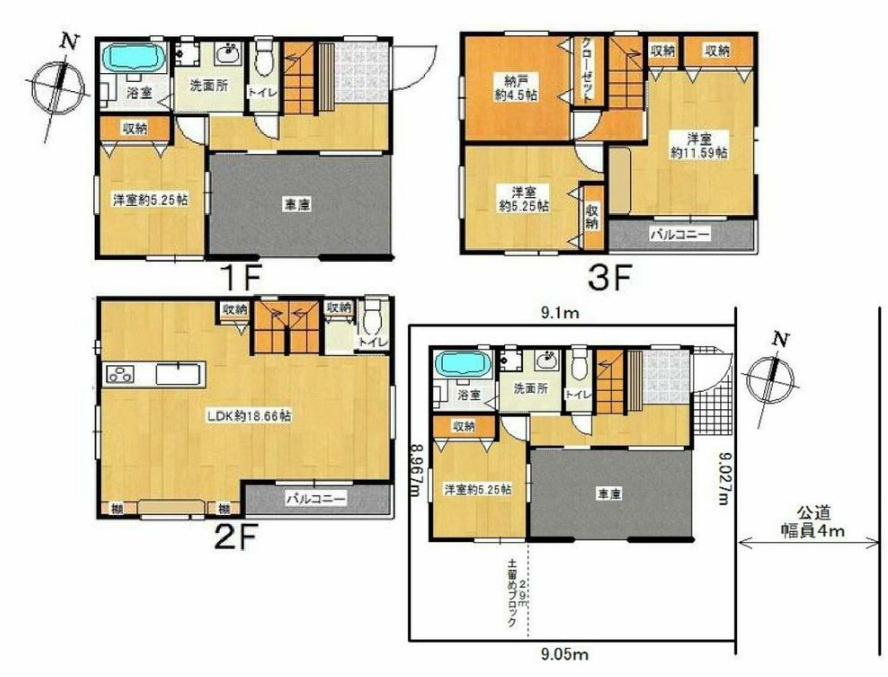 三郷市　寄巻　新築戸建　全1棟のその他|間取図です