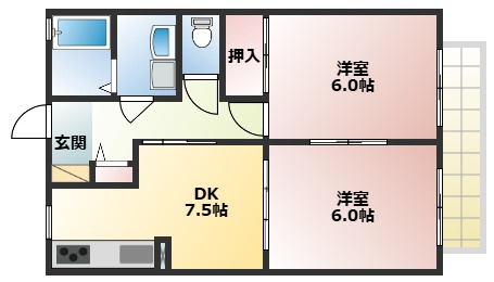 ドミール津之江の間取り