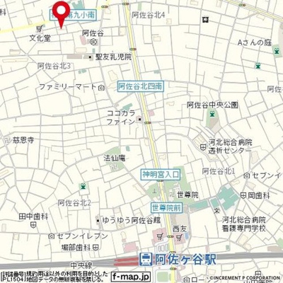 【地図】 | ソレイユ阿佐ヶ谷