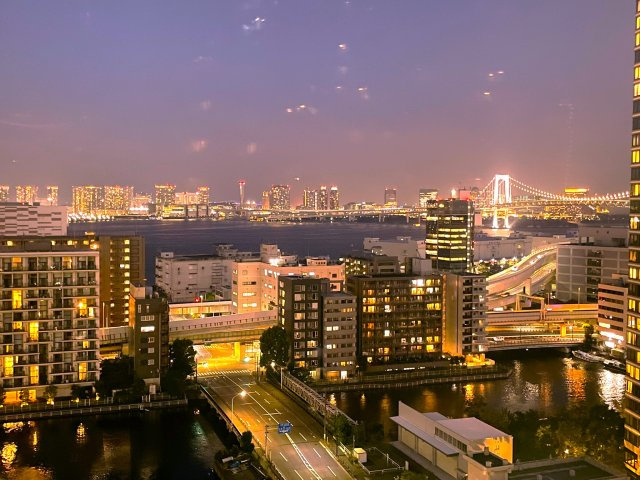 ザ・タワー芝浦の展望|眺望夜2