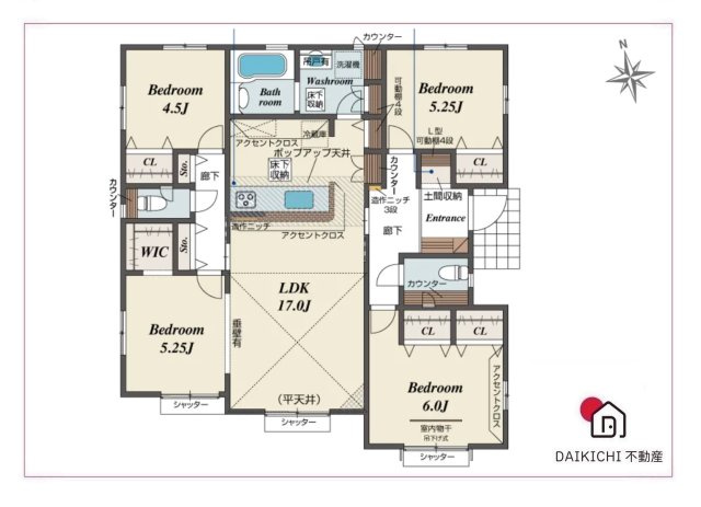 【間取り】 | 深谷市榛沢新田　ブルーミングガーデン　新築戸建　　全1棟