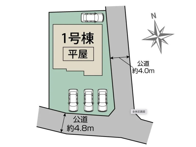 【区画図】 | 深谷市榛沢新田　ブルーミングガーデン　新築戸建　　全1棟