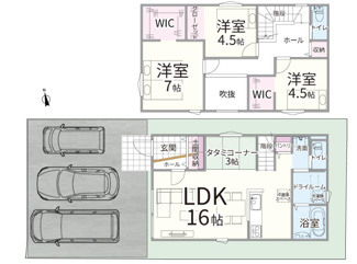 【間取り】 | 鳥取市南吉方3丁目新築戸建て