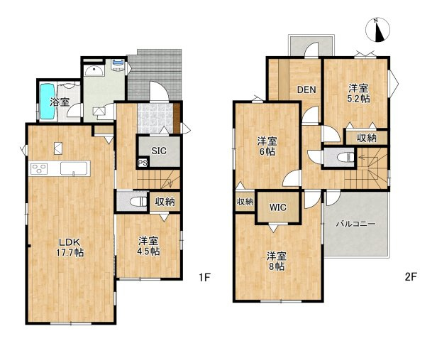 名取市箱塚　の間取り