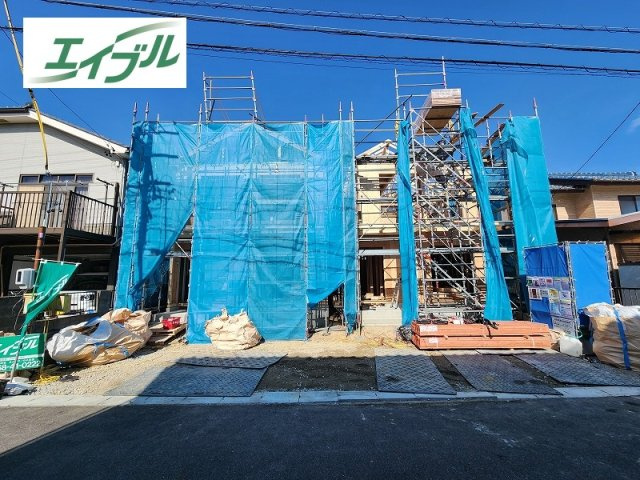 小牧市大字岩崎　新築戸建　A号棟の外観|南面道路のため陽当たり良好