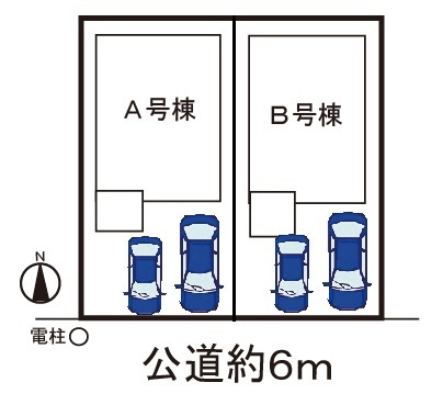 小牧市大字岩崎　新築戸建　A号棟の区画図|全2区画