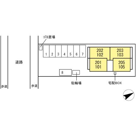 アベリアⅡ番館の区画図