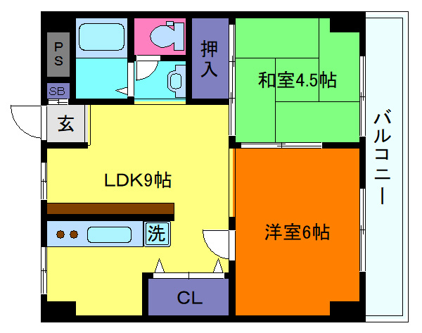 甲南第３六甲ハイムの間取り