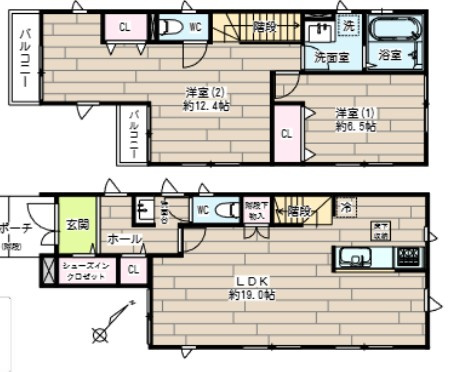 【間取り】 | 山王2丁目戸建