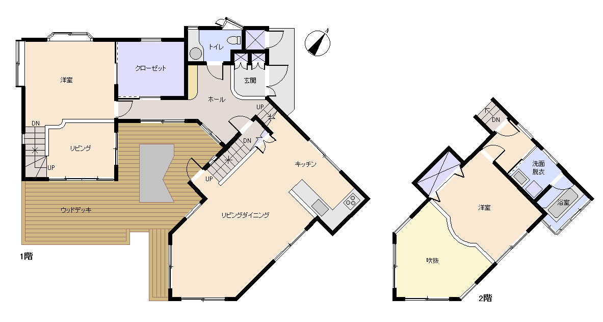 東伊豆町　片瀬の間取り