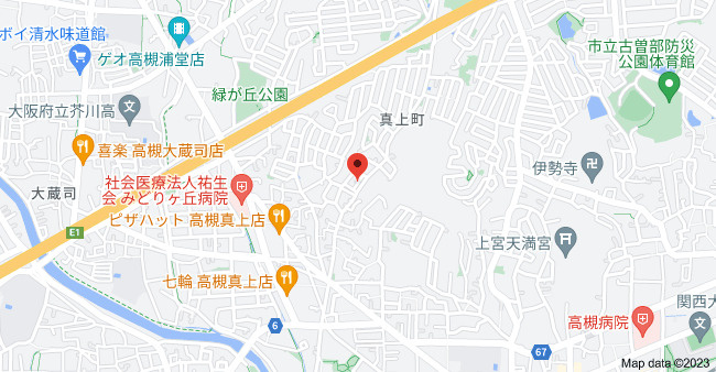 真上の家の地図