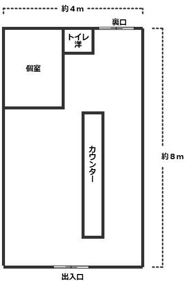 守山市吉身６丁目の店舗事務所の間取り