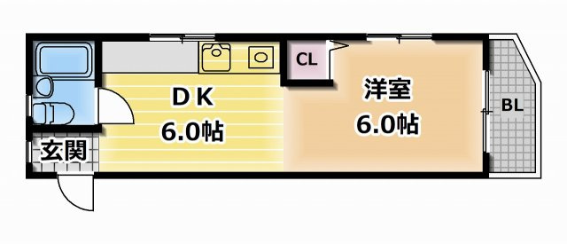 【間取り】 | 第二敷津グレースハイツ