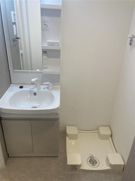 S-RESIDENCE堀田駅前futurの洗面所|広い洗面スペース