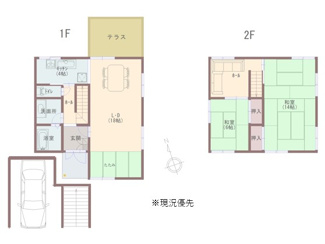 【間取り】 | 京都府南丹市園部町大河内二ツ石 戸建て2