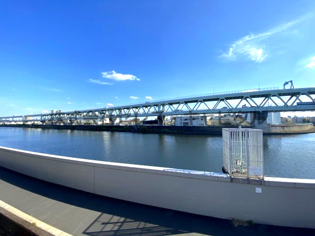北区豊島3丁目売戸建の展望|窓から隅田川が見えます。