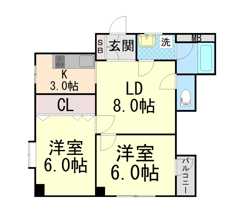ヴィレッジ・リバー住吉の間取り
