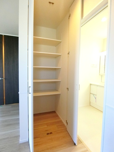 フェリス聖蹟Ⅵの収納|★キッチン横に収納棚あります★