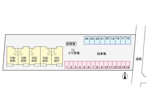 アルコバレーノの駐車場