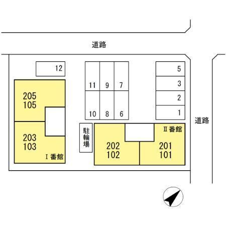 アーバンアヴェニュー　Ⅱ棟の区画図