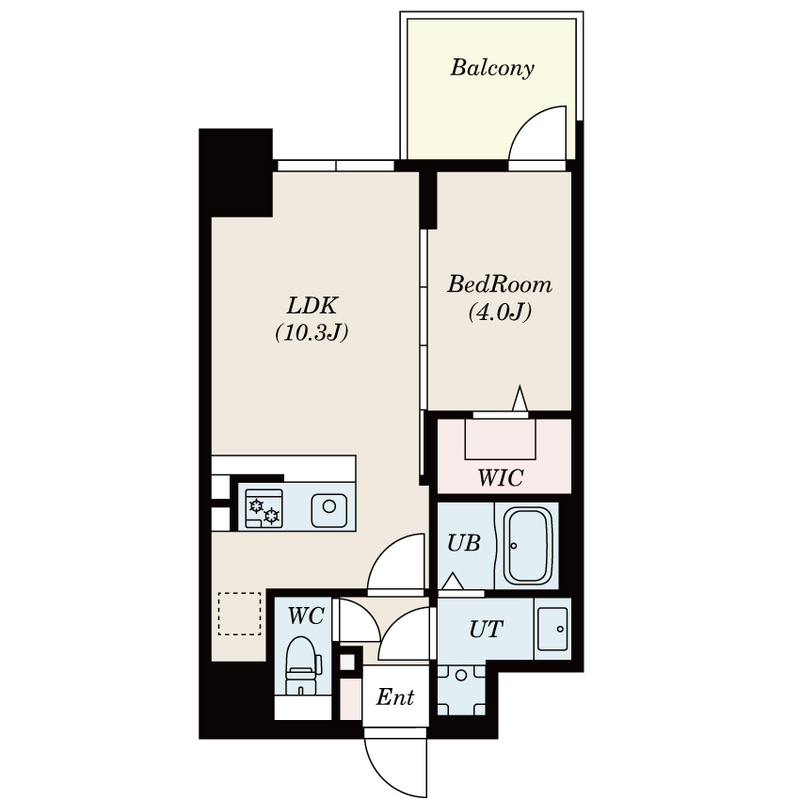ラドゥセール谷町の間取り