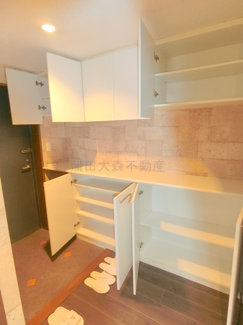 西馬込駅近ルーフバルコニー付1LDKの設備|玄関　収納スペース