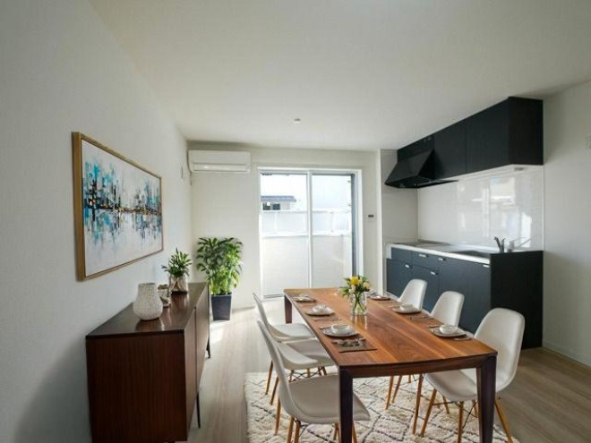 ソレイユビセレクト法蓮町Ⅳの居間・リビング|CGで家具等を配置したもので家具等は含まれません