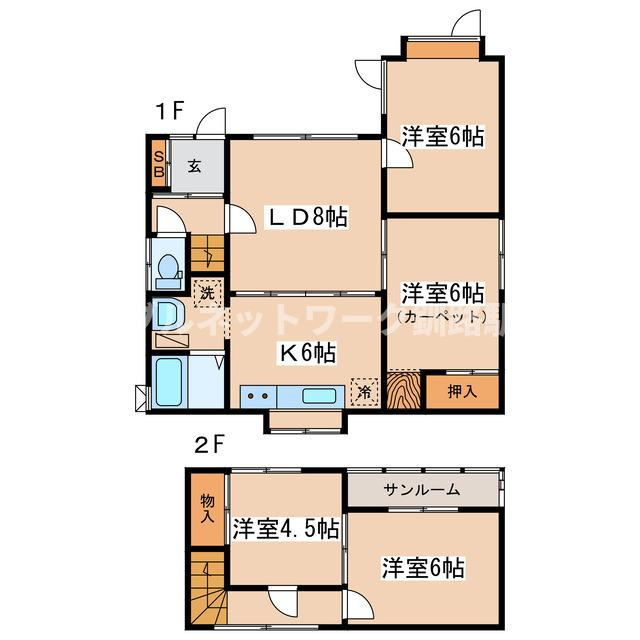 春採2-13-26貸家の間取り