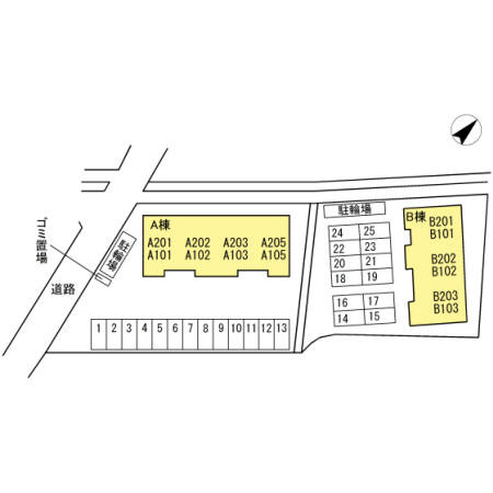 リヴェールパレス　A棟の区画図