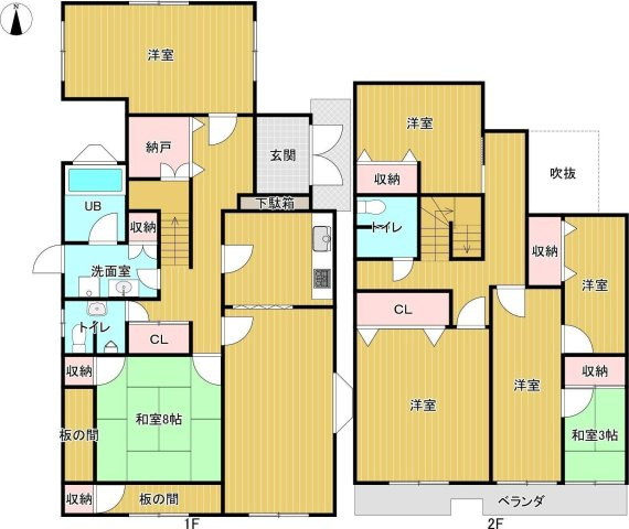 福武甲1869-3貸家の間取り