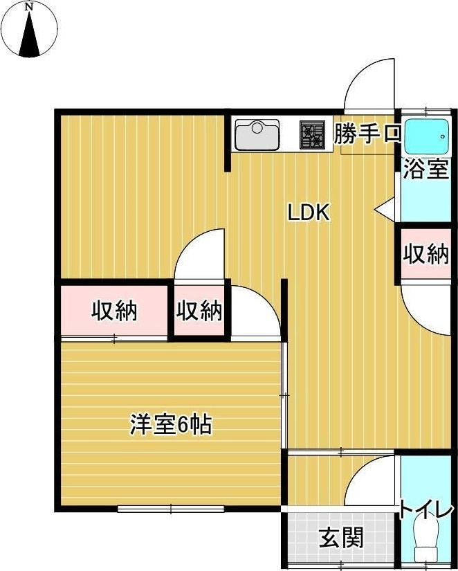 喜多川383-1　貸家の間取り